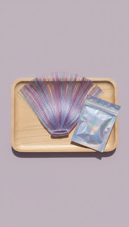 Lilac Whisper clip-in tinsel set