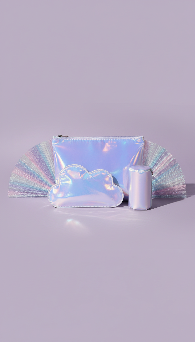 Sky Daydream holographic pouch set