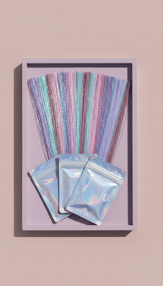 Blush Blossom tie-in tinsel strands