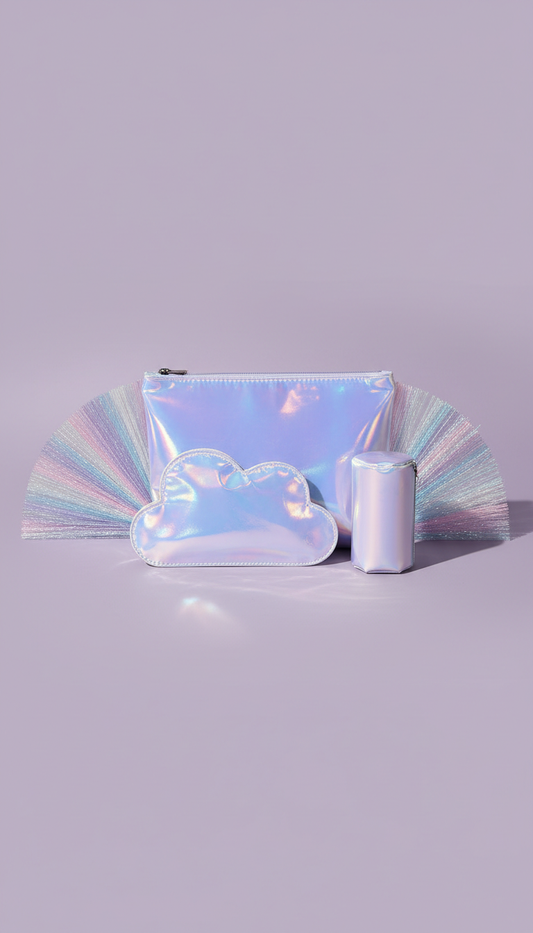 Sky Daydream holographic pouch set